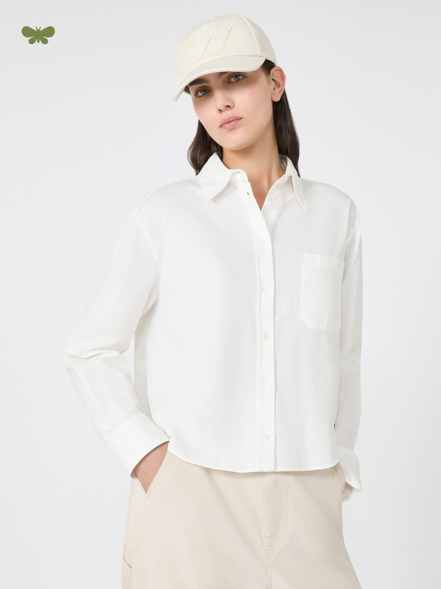 camisa oxford de algodón - blanca