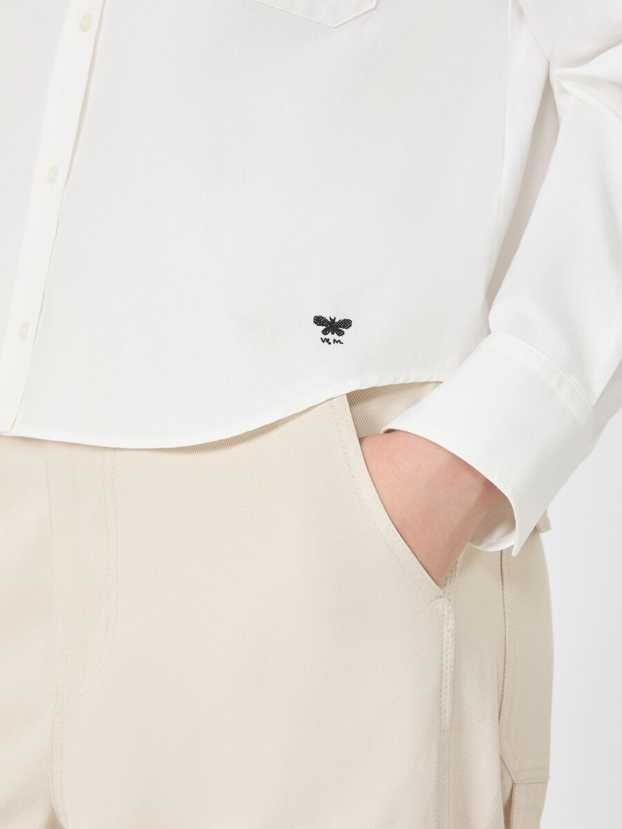 camisa oxford de algodón - blanca