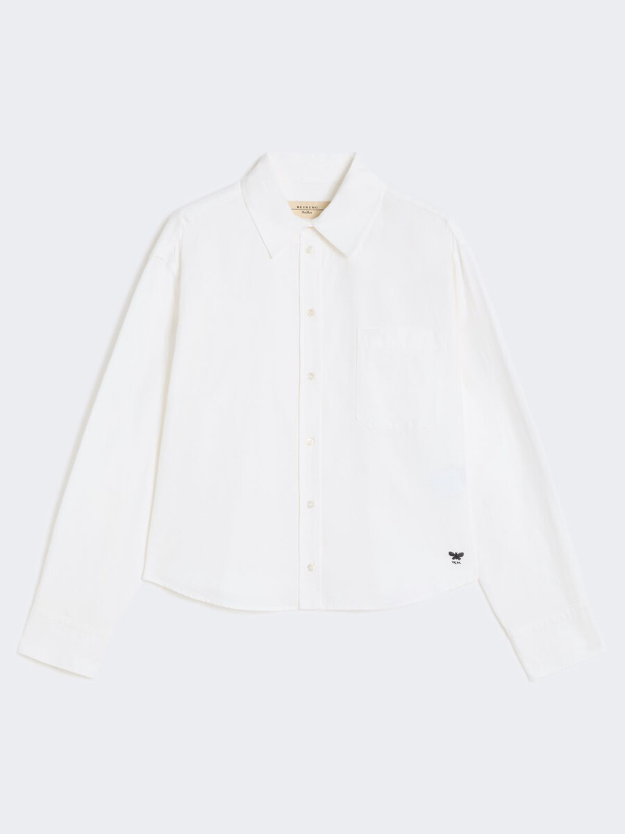 camisa oxford de algodón - blanca