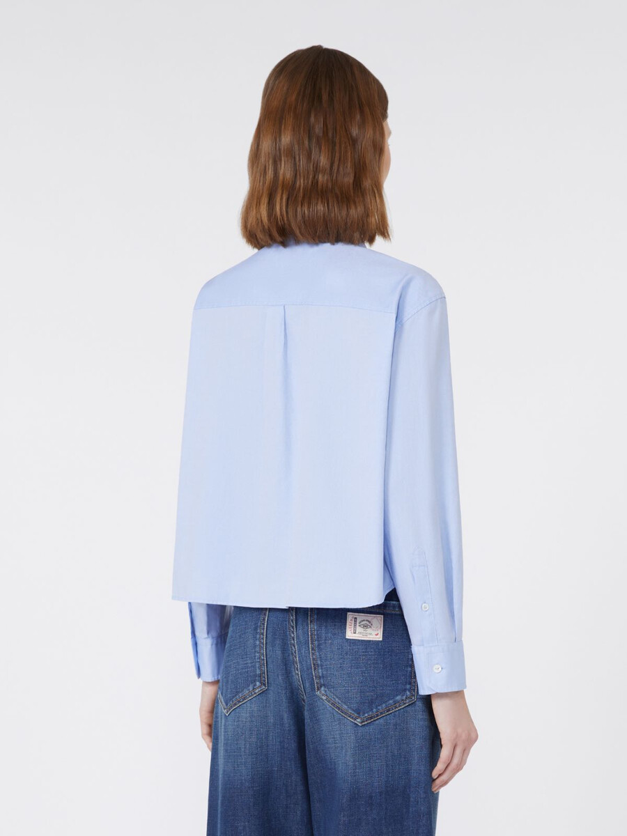 camisa oxford de algodón - azul claro