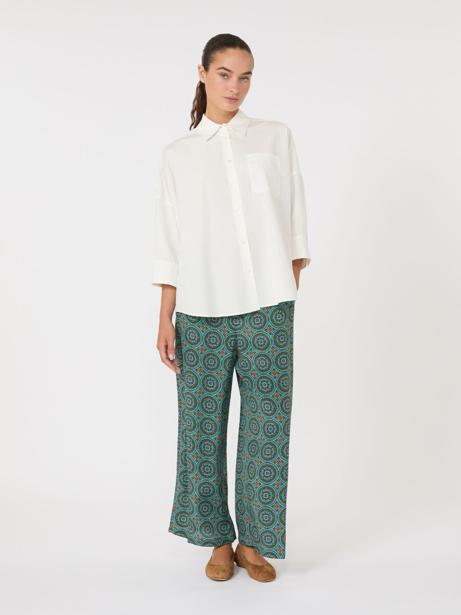 camisa oversize de popelina - blanca