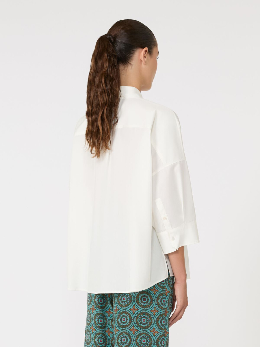 camisa oversize de popelina - blanca