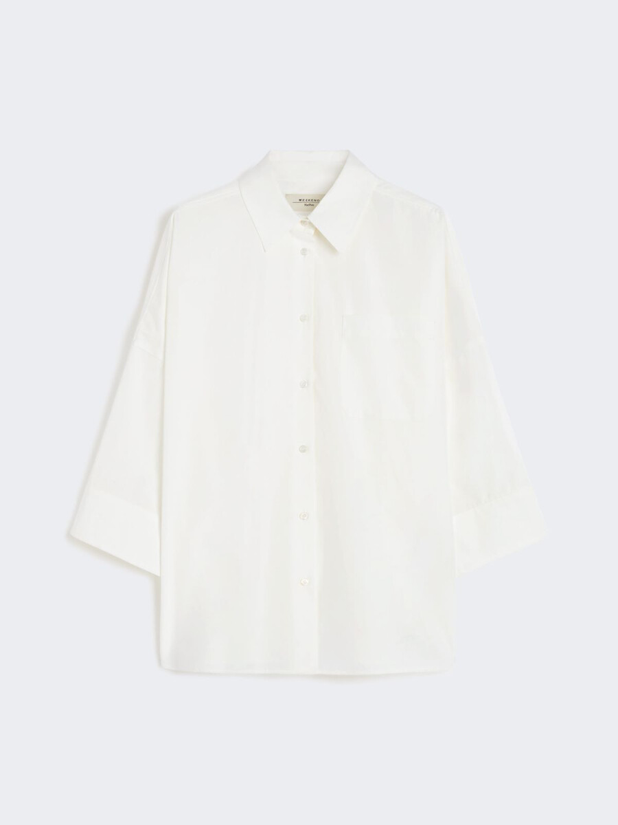 camisa oversize de popelina - blanca