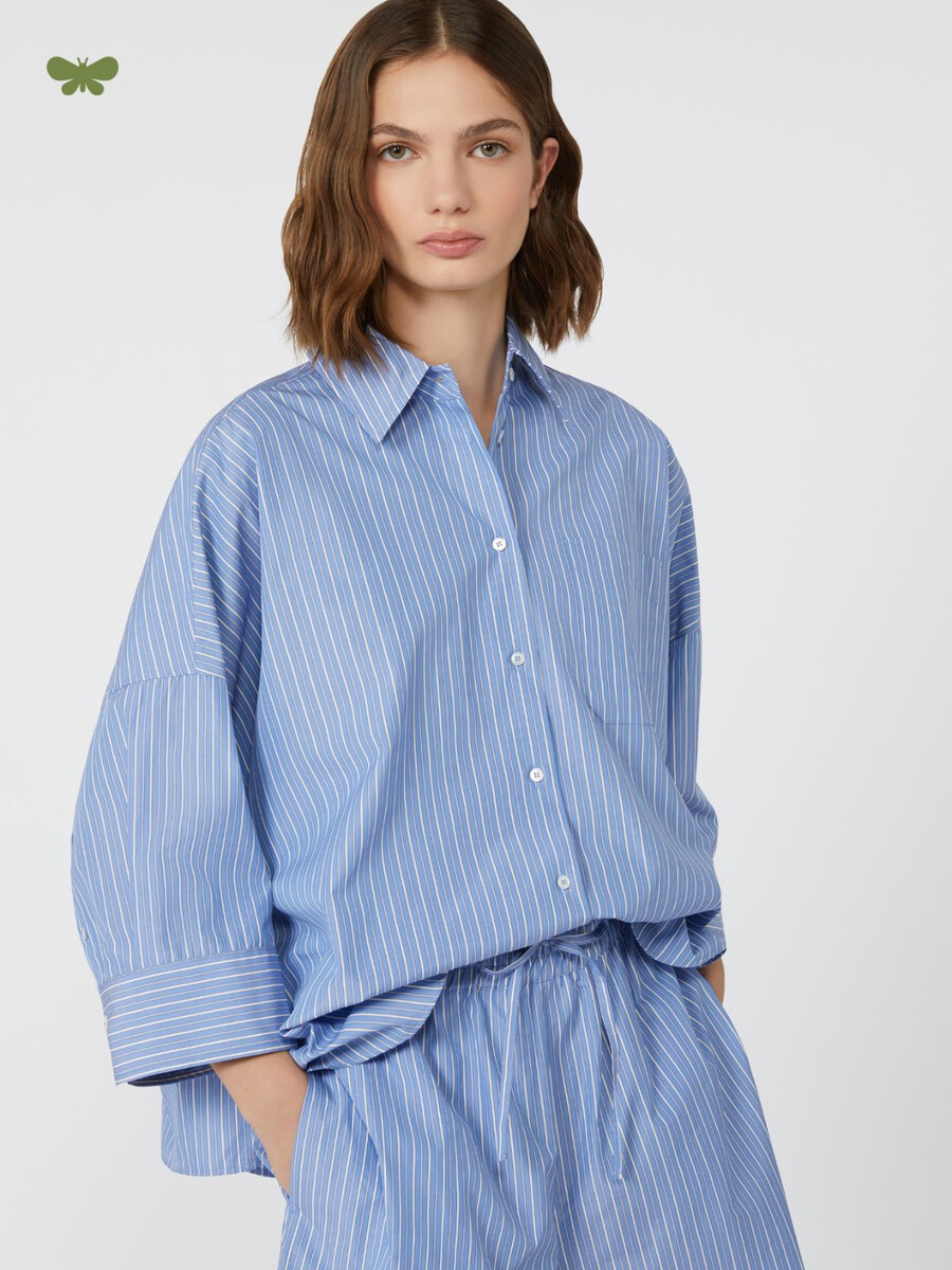 camisa oversize de popelina - avio