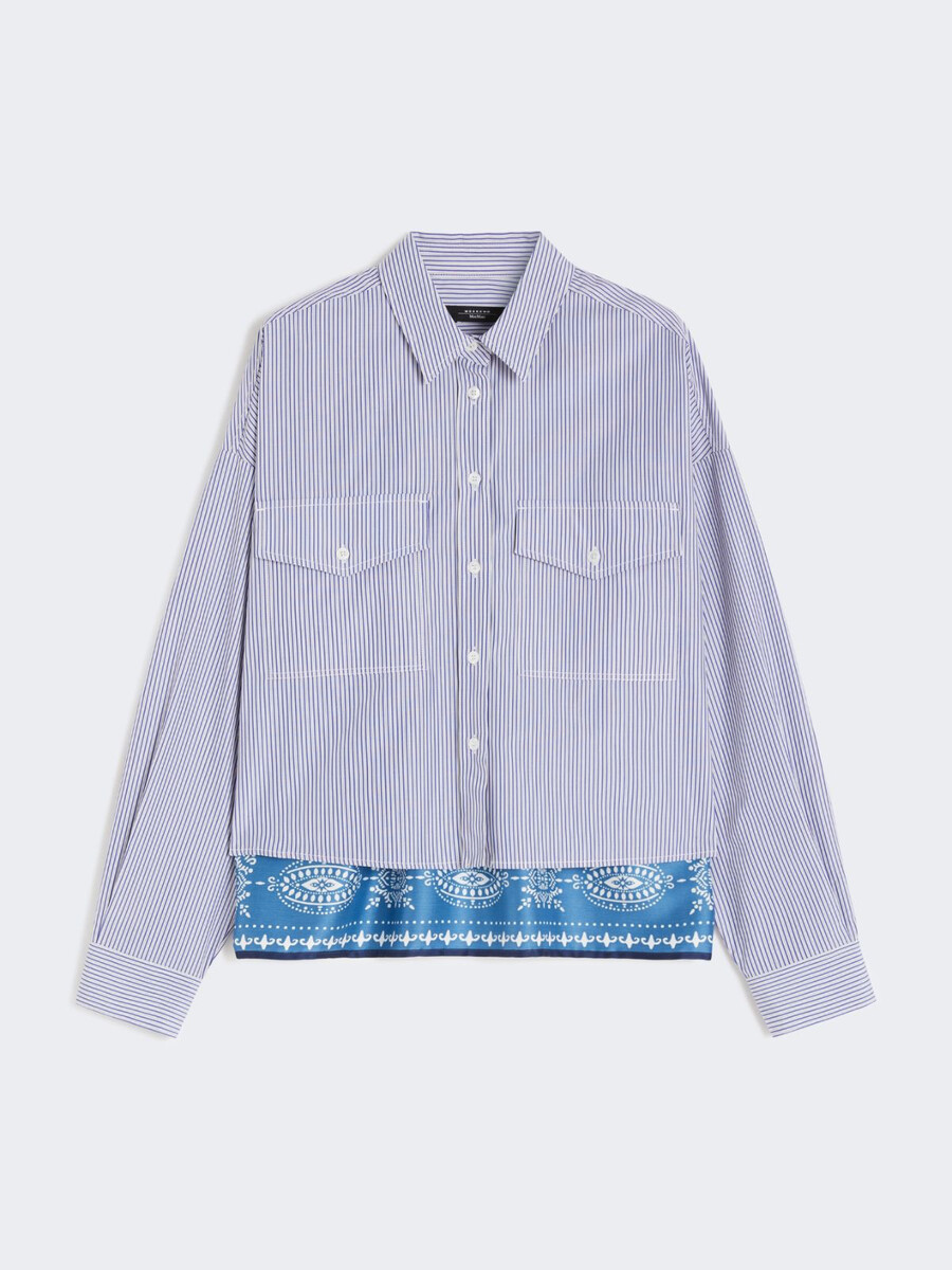 camisa de lona de algodón grueso - azul marino