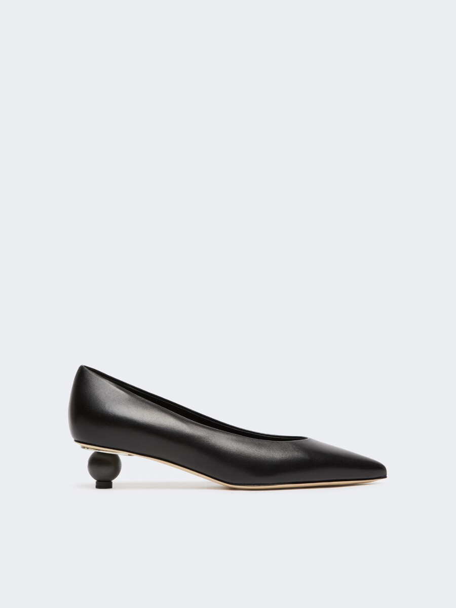 zapatos de salón de piel napa brillante - negro