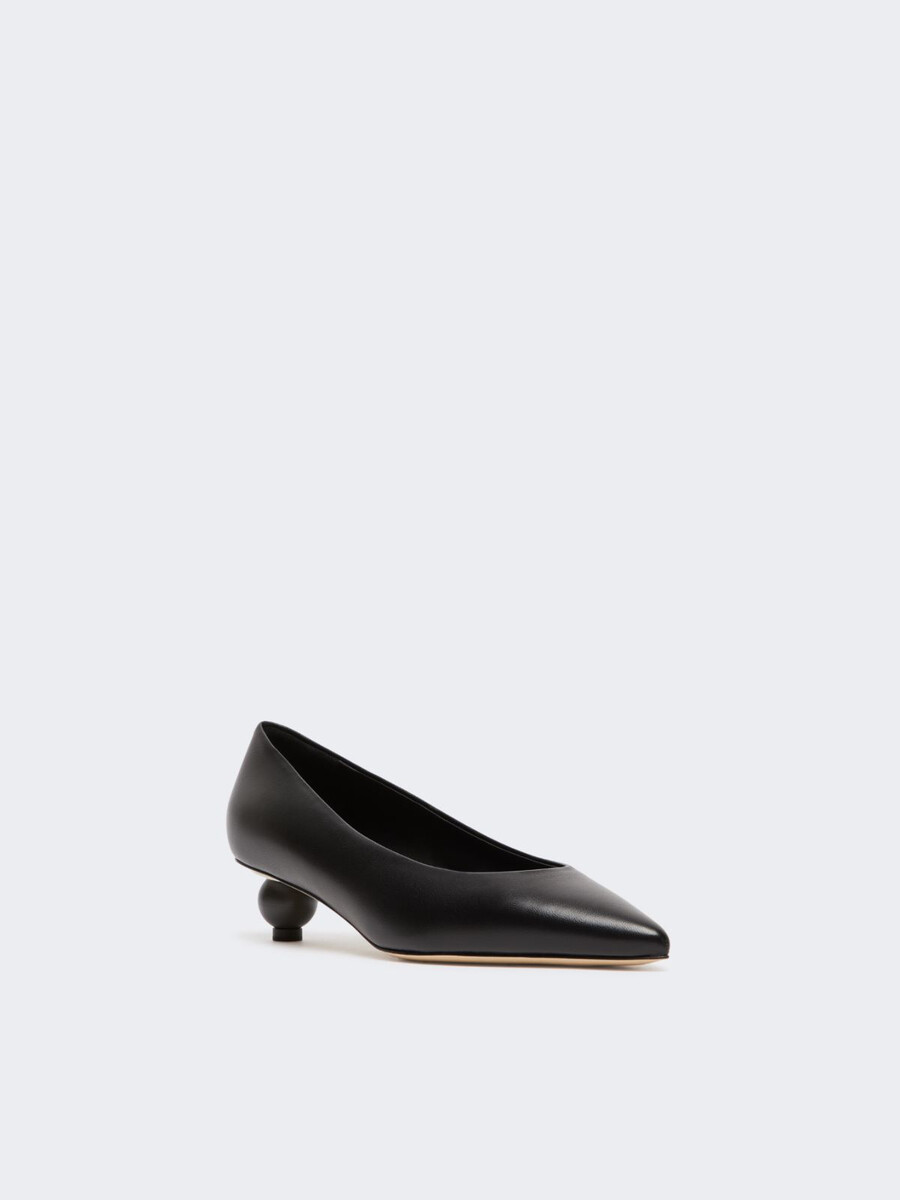 zapatos de salón de piel napa brillante - negro