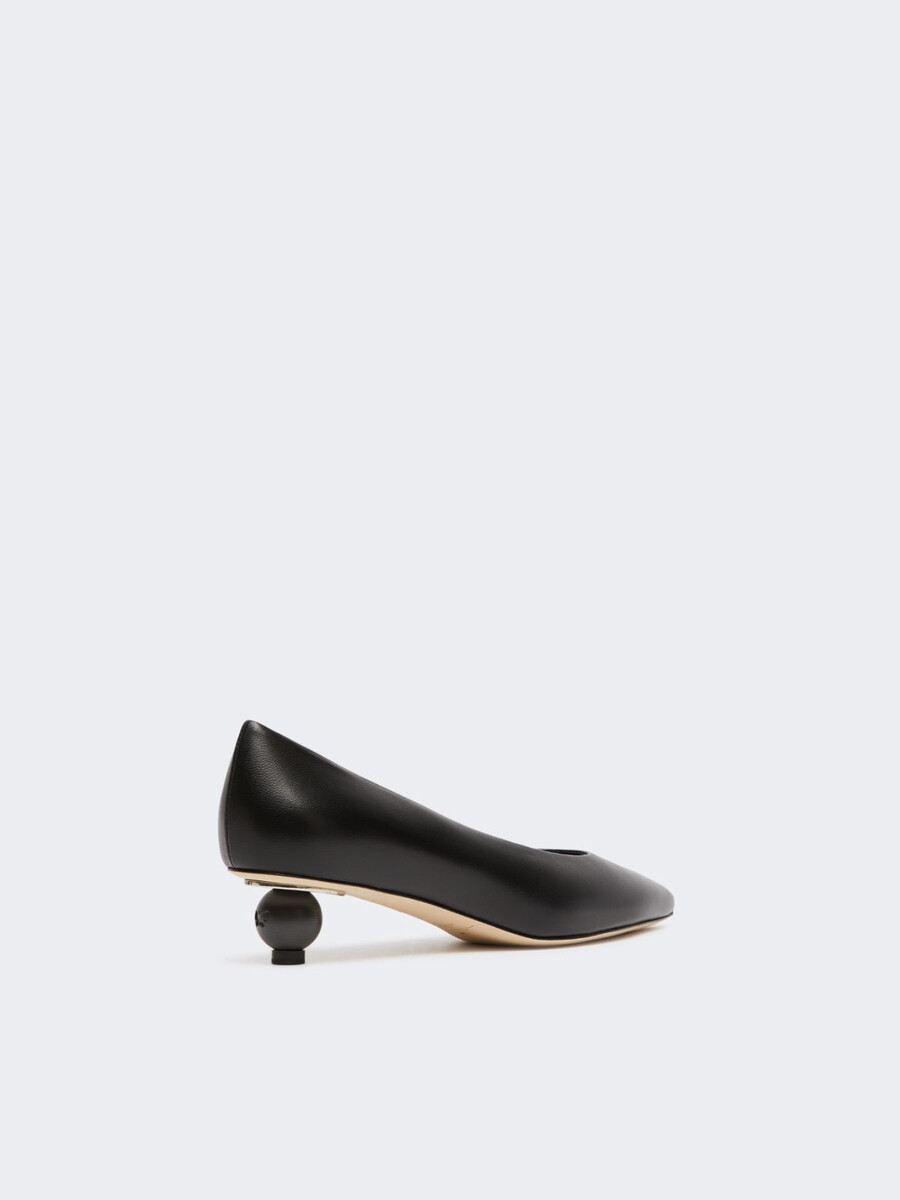 zapatos de salón de piel napa brillante - negro