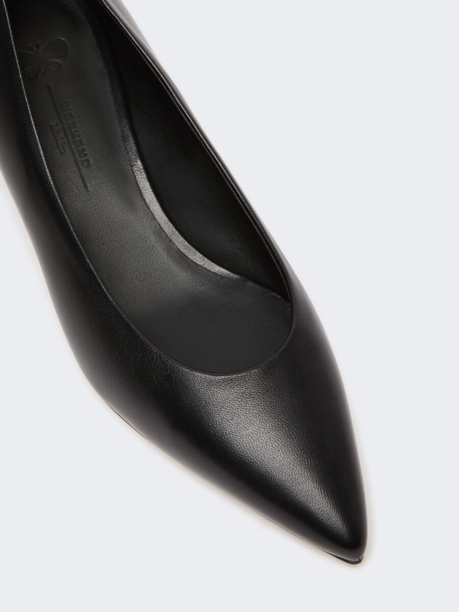 zapatos de salón de piel napa brillante - negro