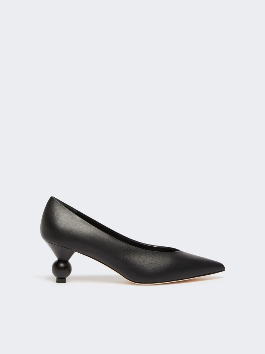 zapatos de salón de piel de oveja napa - negro