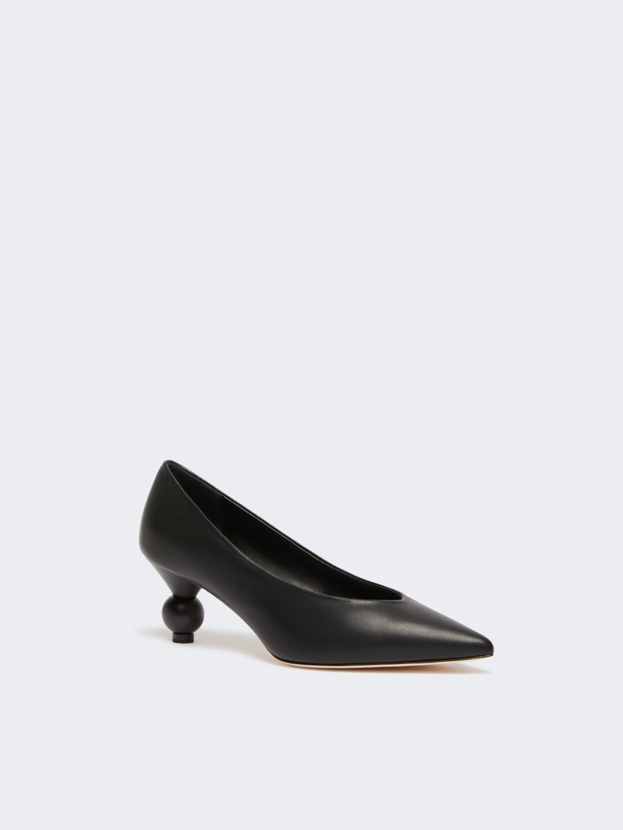 zapatos de salón de piel de oveja napa - negro