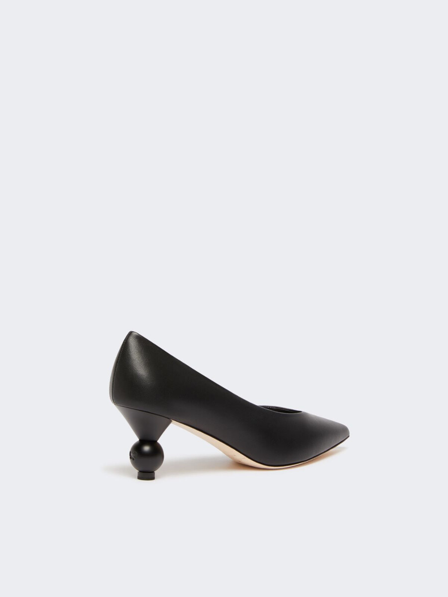 zapatos de salón de piel de oveja napa - negro