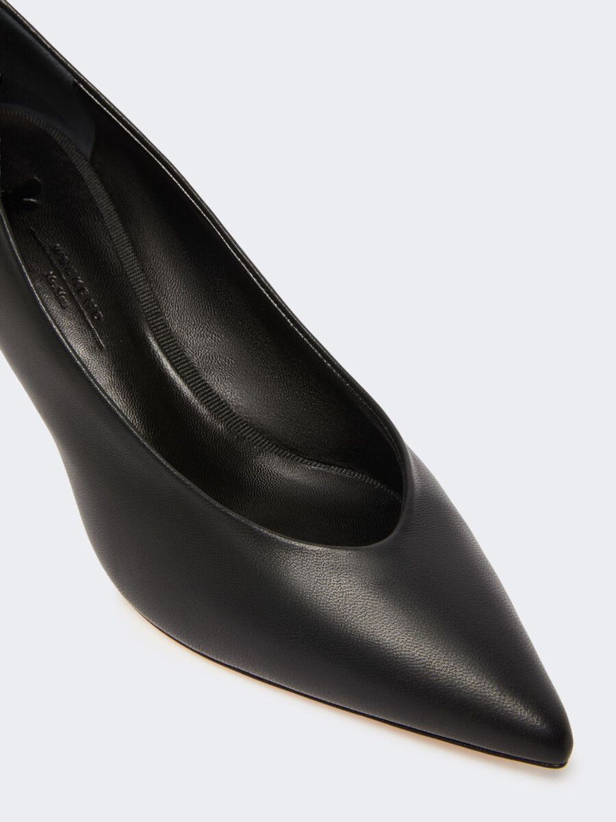 zapatos de salón de piel de oveja napa - negro