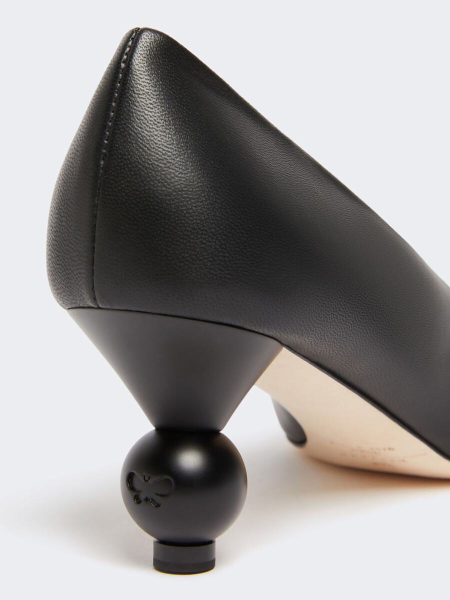 zapatos de salón de piel de oveja napa - negro
