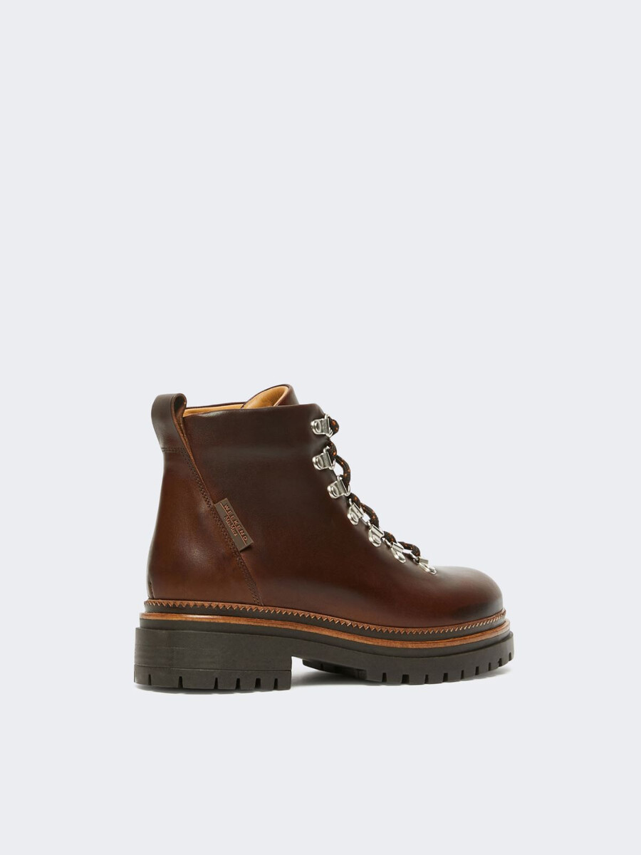 botas de montaña de piel - tabaco