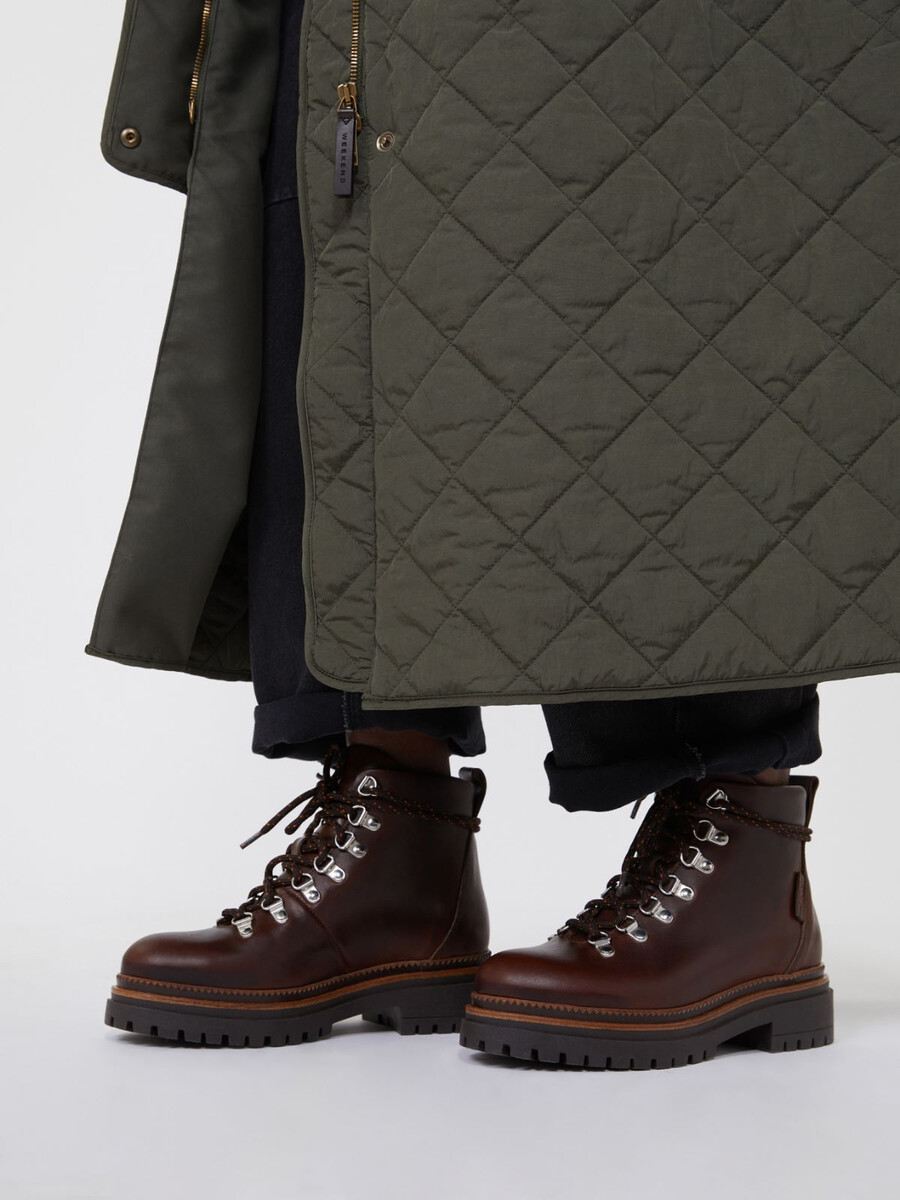botas de montaña de piel - tabaco