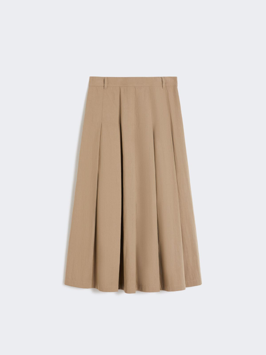 falda de gabardina lavada - marrÓn avellana