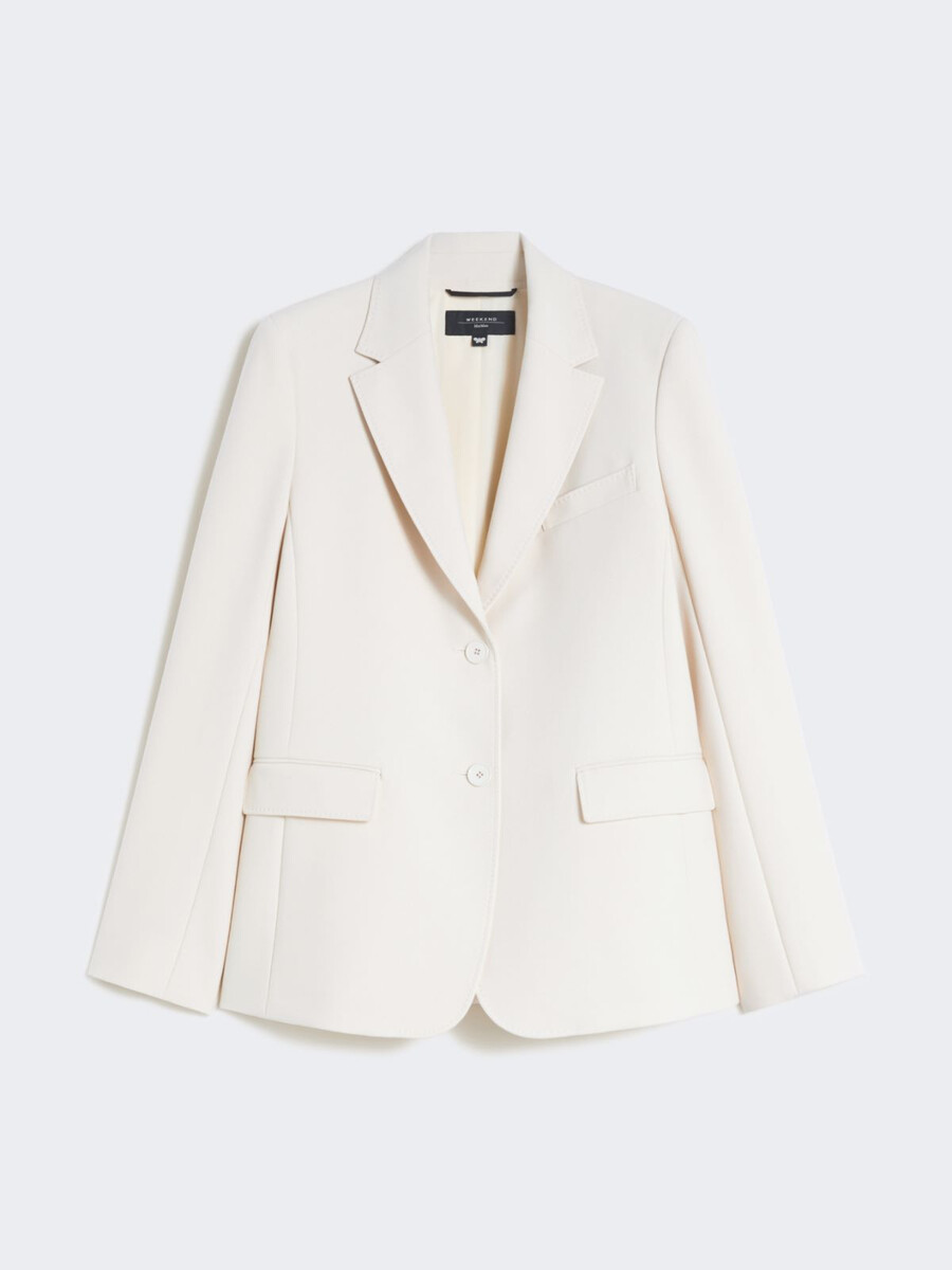 blazer de lona mezcla de viscosa - marfil