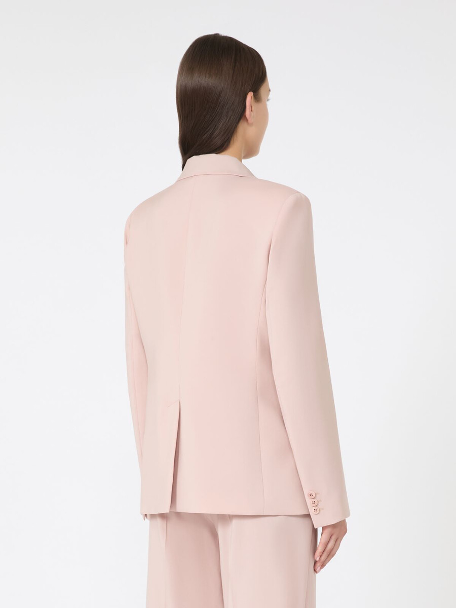 blazer de lana elástica natural - polvo