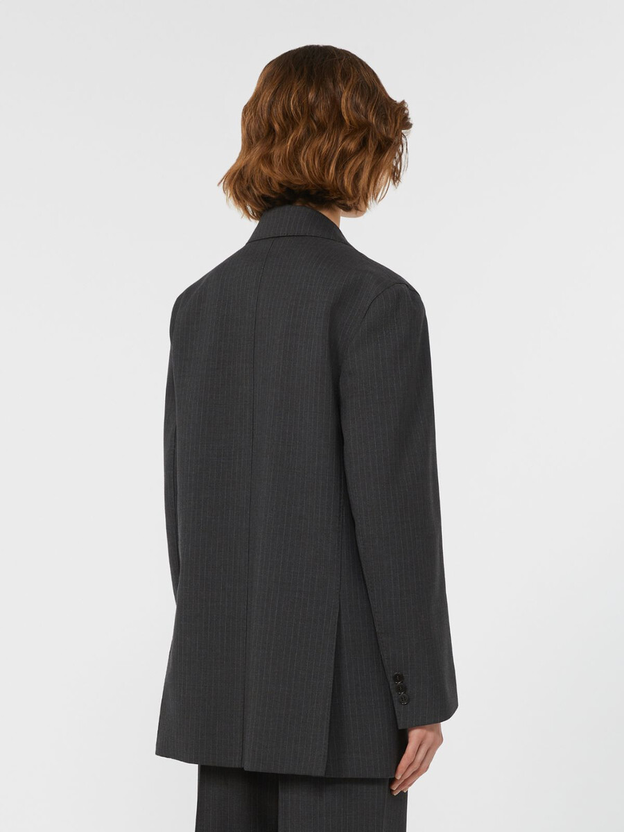 blazer de lana - gris oscuro