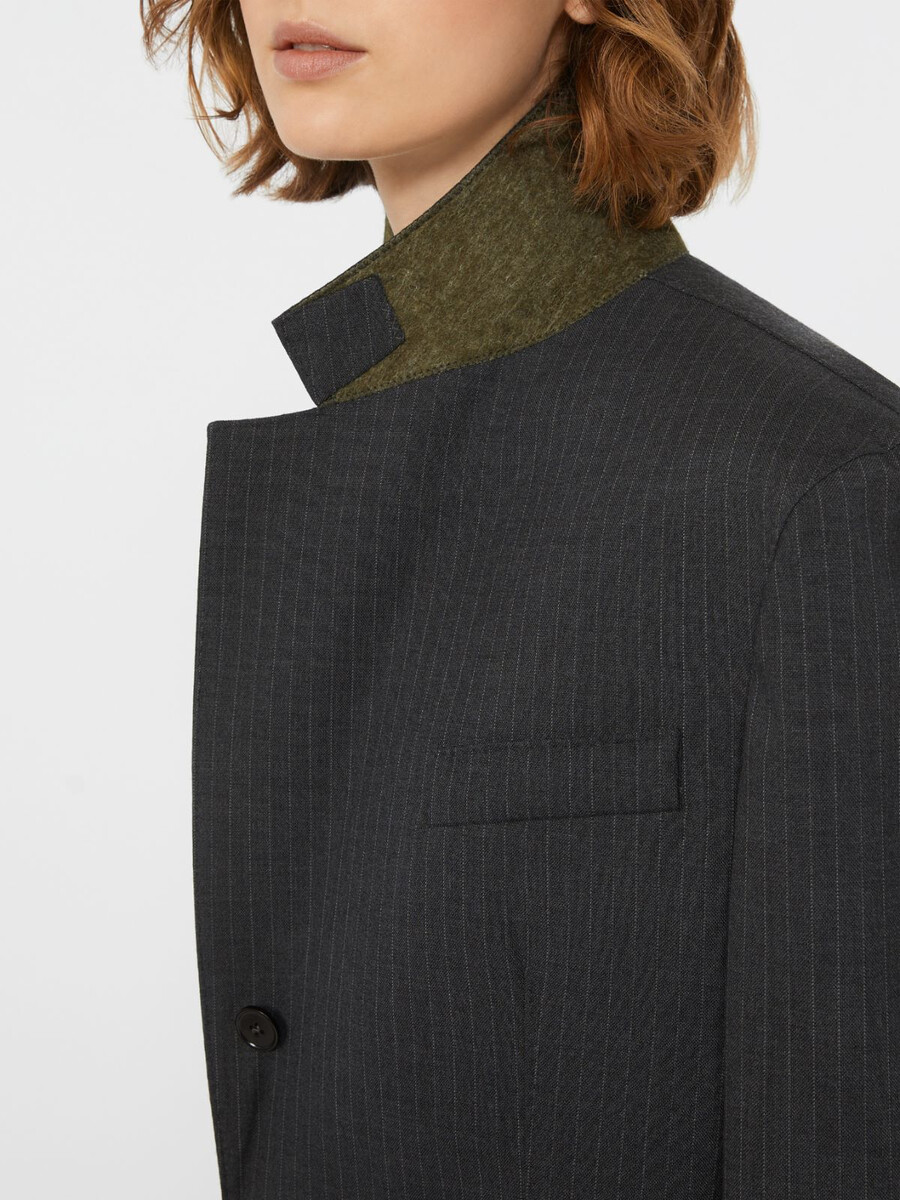 blazer de lana - gris oscuro