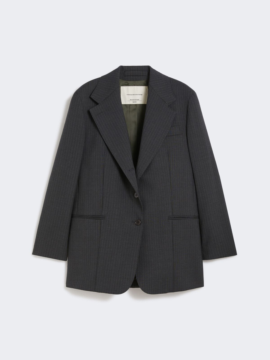 blazer de lana - gris oscuro