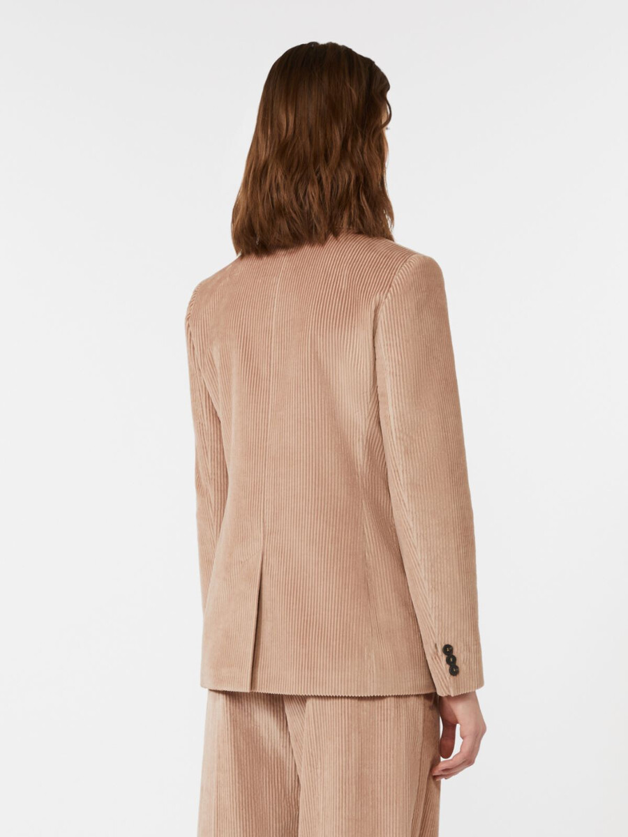 blazer cruzado de terciopelo - antique rose