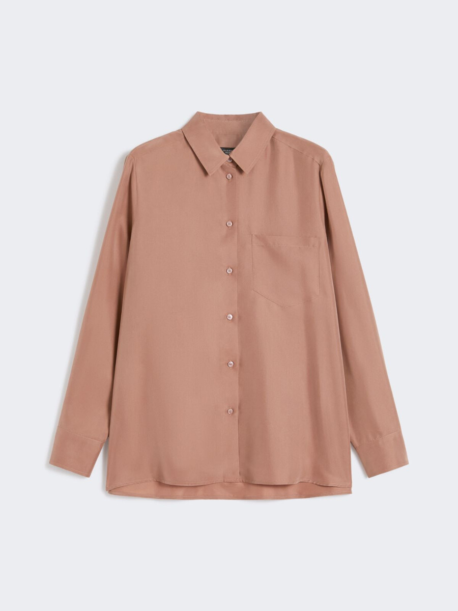 camisa de seda lavada - antique rose