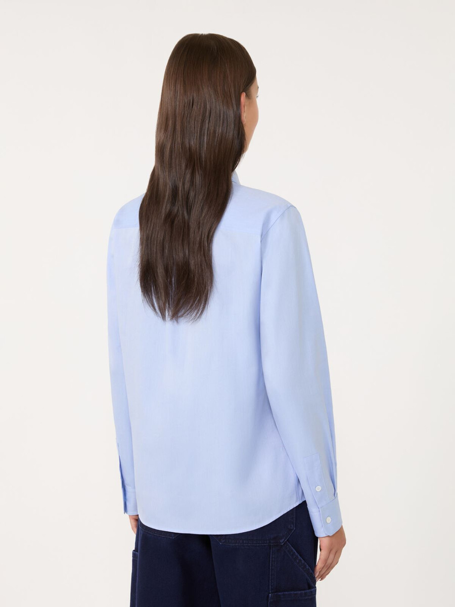 camisa oxford de algodón - azul claro
