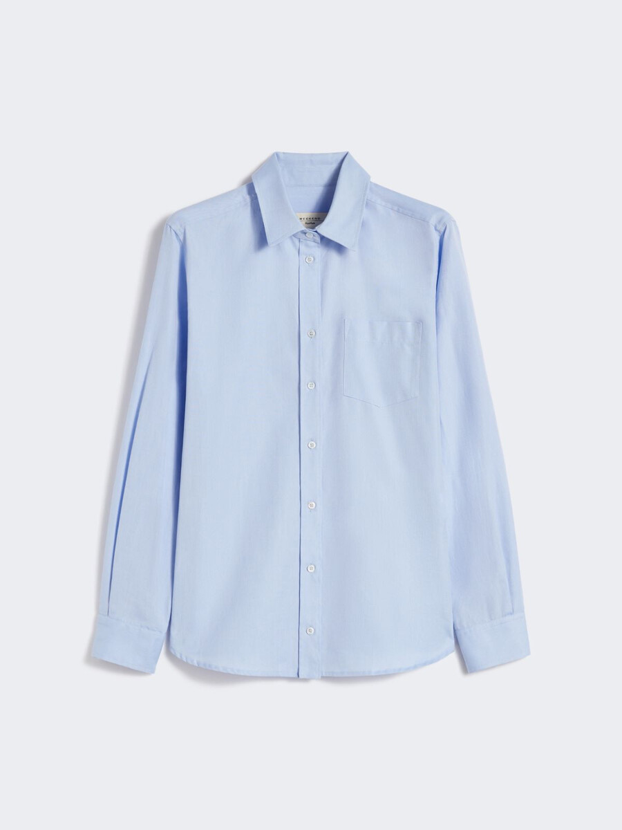 camisa oxford de algodón - azul claro