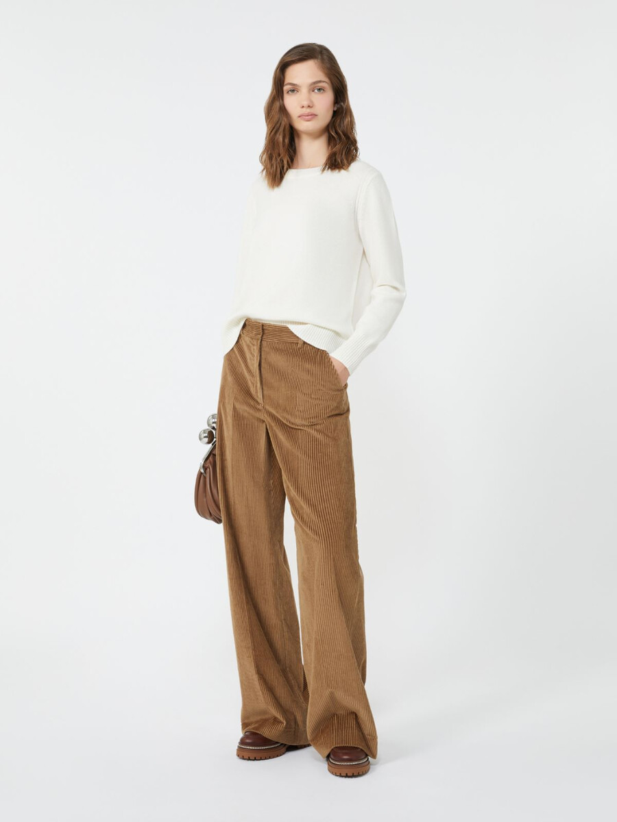pantalón ancho de pana - marrÓn avellana