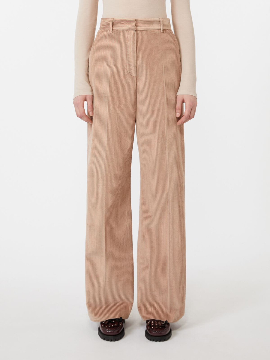 pantalones anchos de pana - antique rose