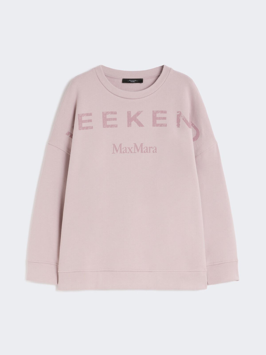 sudadera de algodón con cuello redondo - lila