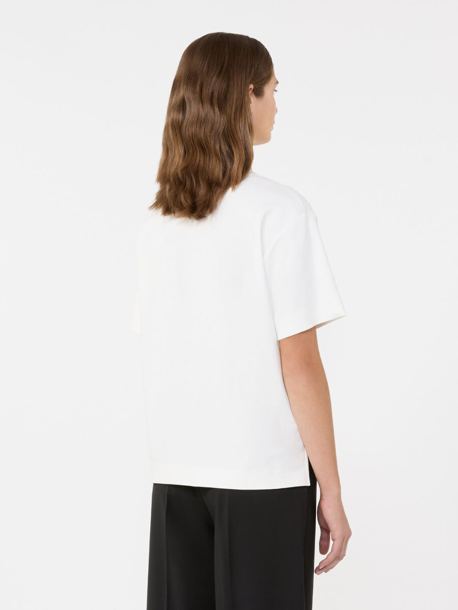 camiseta de punto cuadrado - blanca