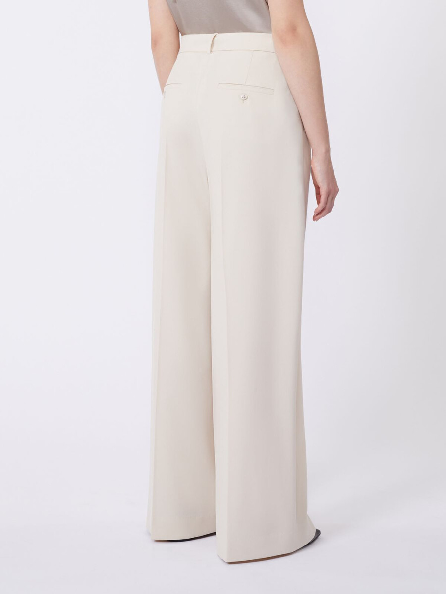 pantalones de mezcla de lana - marfil