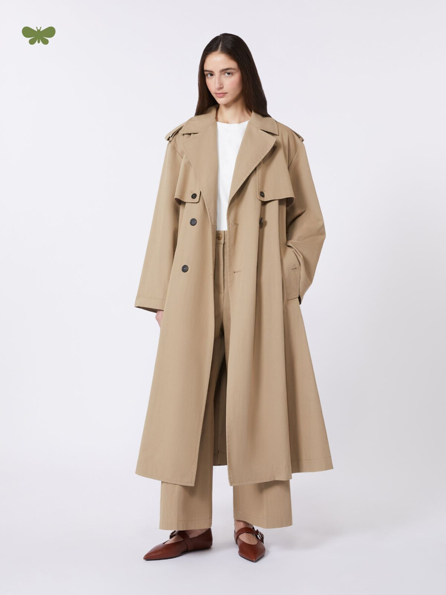 pantalón de gabardina lavada - marrÓn avellana