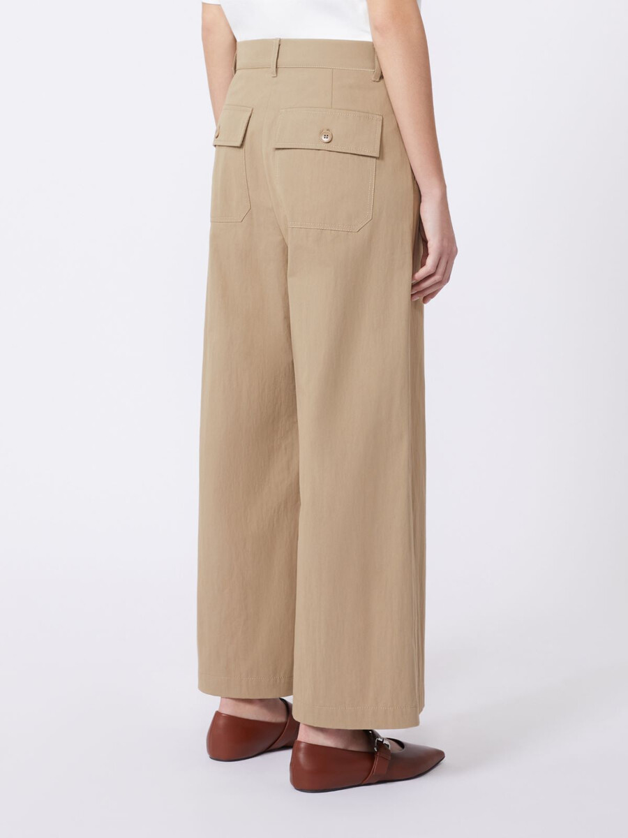 pantalón de gabardina lavada - marrÓn avellana