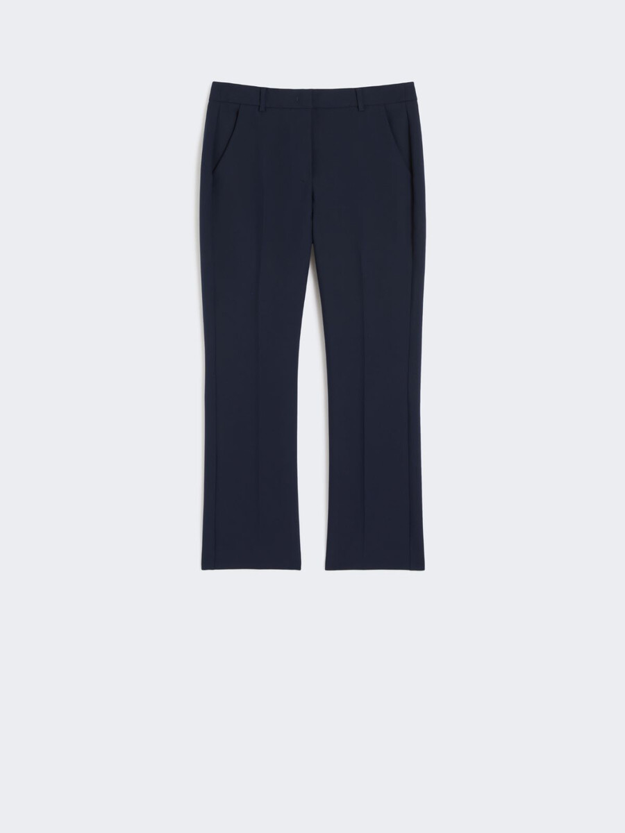 pantalón pitillo de lona elástica - azul marino