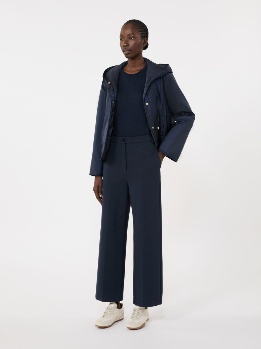 pantalón de jersey de doble cara - azul marino