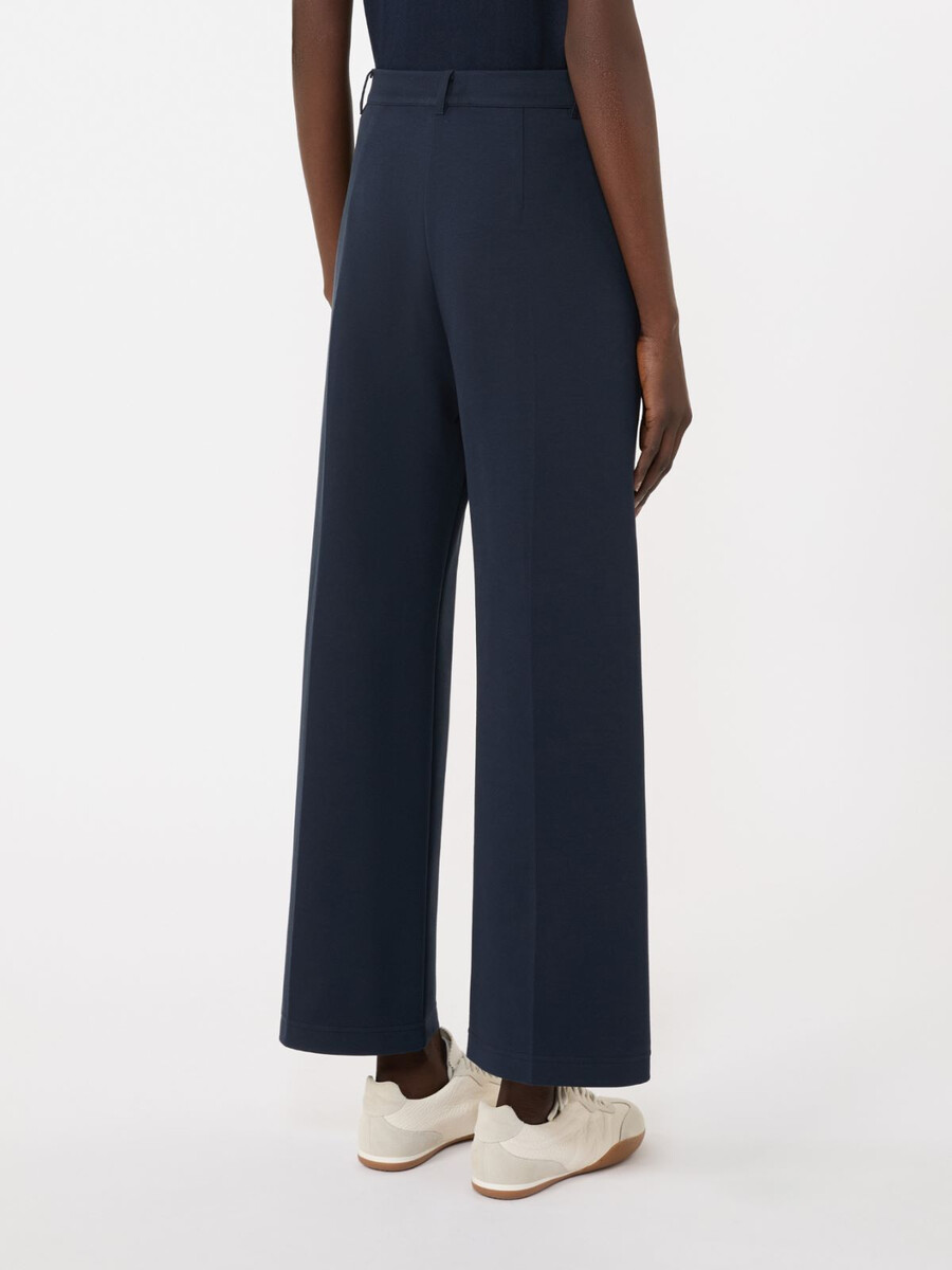 pantalón de jersey de doble cara - azul marino